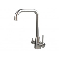 3 Three Way Kitchen Mixer Tap Hot Cold Pure Stainless Steel Square