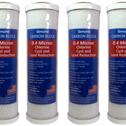 4 x CC1E-HT Compatible Carbon Block 0.4 Micron Water Filters USA