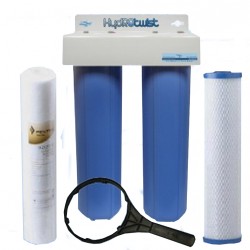 Twin Whole House Water Filter System 20" Big Blue Standard GAC