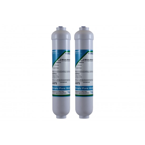 2 x Bosch 497818 External In Line Compatible Fridge Water Filter
