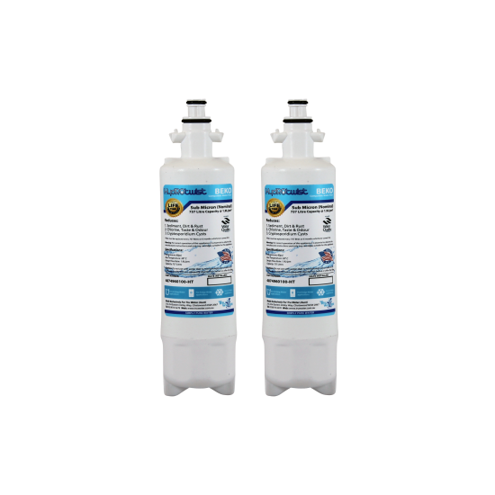 2 x Beko 4874960100 Compatible Fridge Water Filter Internal