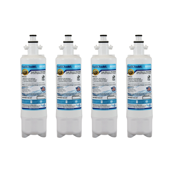 4 x Beko 4874960100 Compatible Fridge Water Filter Internal