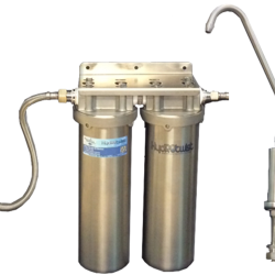 CeraMetix Stainless Steel Twin Undersink Water Filter System 10"