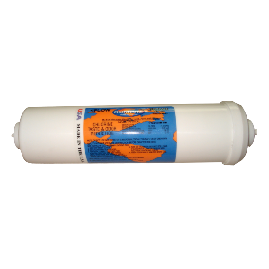 Omnipure K5520 SS 1/4" QC Elbow Carbon Block Inline Filter