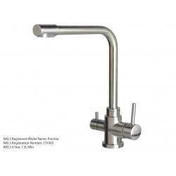 3 Three Way Kitchen Mixer Tap Hot Cold Pure Stainless Steel Tall
