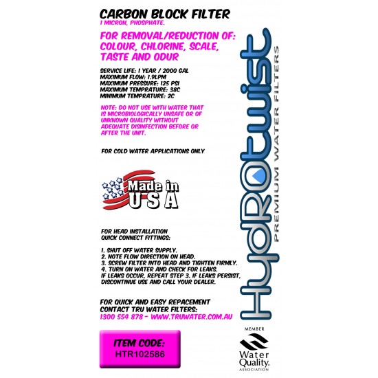 HydROtwist HTR102586 GAC Granular Activated Carbon Scale Media