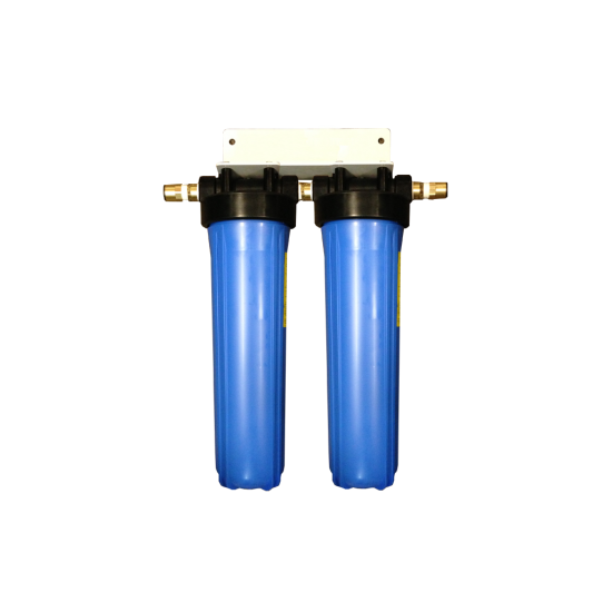 Twin Whole House Water Filter System 20" Big Blue Marine 22mm