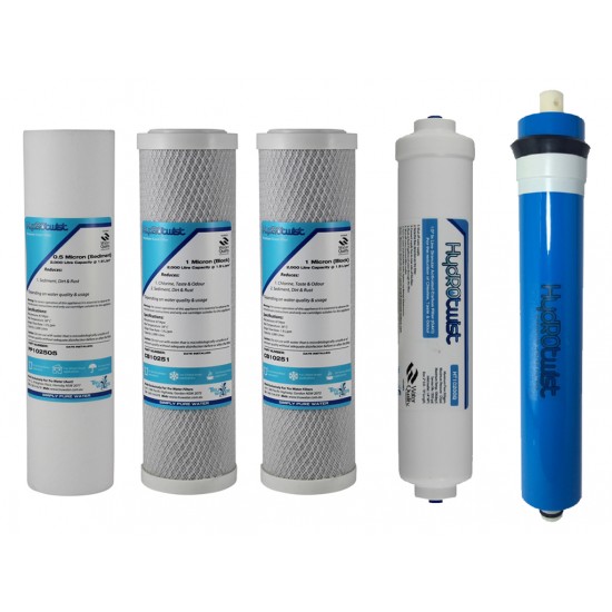 Standard Filter Kit suit 5 Stage Reverse Osmosis with Membrane 