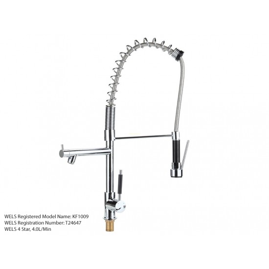 Residential Cucina Euro Pull Out Spray Kitchen Mixer Tap Black