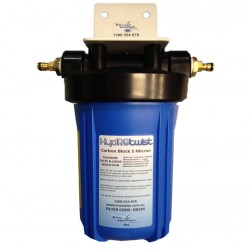 Single Carbon Caravan RV Water Filter with Hose Connections