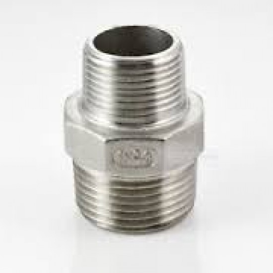 Stainless Steel 316 Grade 1" x 1 1/2" BSP Male Hex Reducer