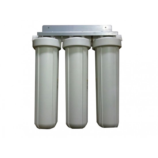 Triple Whole House Water Filter System 20" Big White Premium GAC