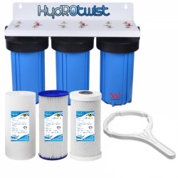 Triple Whole House Water Filter System 10" Big Blue GAC