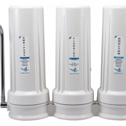 Triple Benchtop Countertop Ceramic Fluoride Removal Water Filter