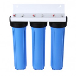 Whole House Rain Water Tank Filter System Triple Slim 20"